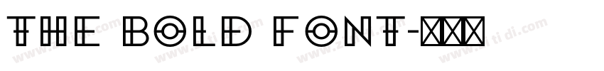 The Bold Font字体转换